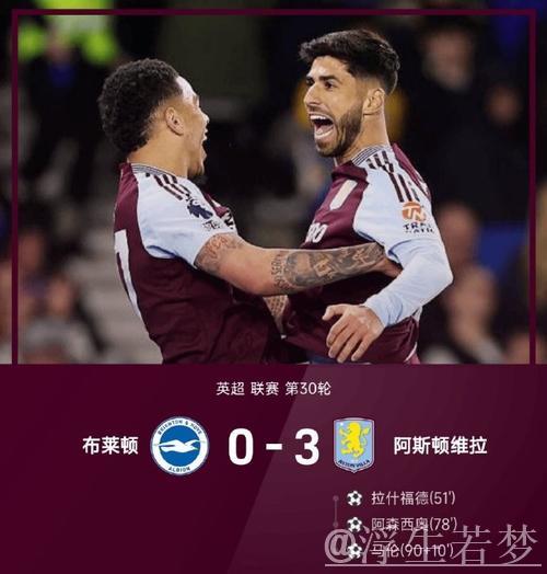 阿森西奥建功 维拉击败布莱顿 阿森西奥建功 维拉击败布莱顿